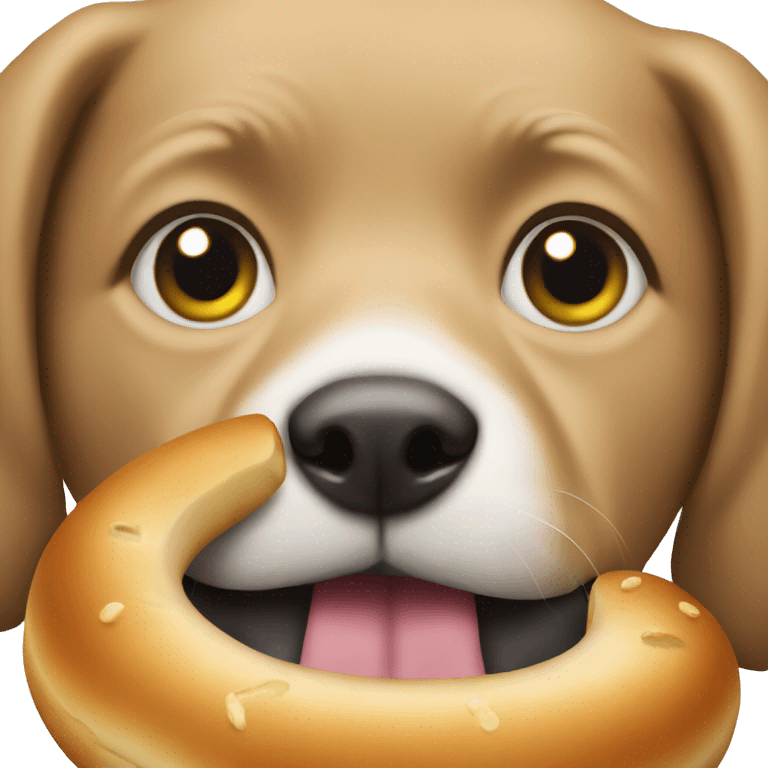 dog with bagel emoji