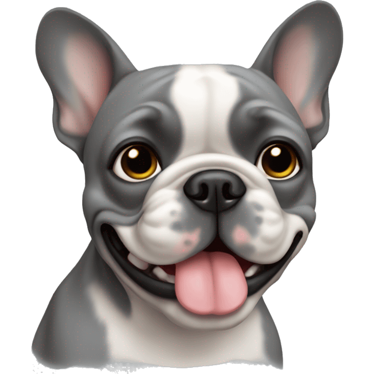 gray french bulldog emoji