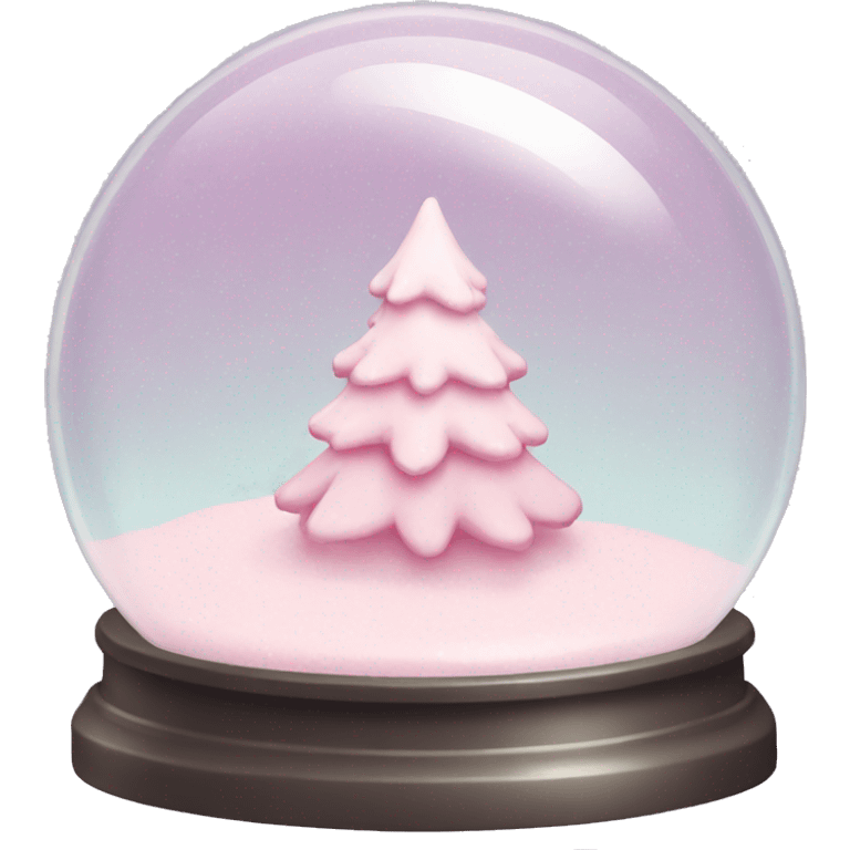 Pastel pink snow globe emoji