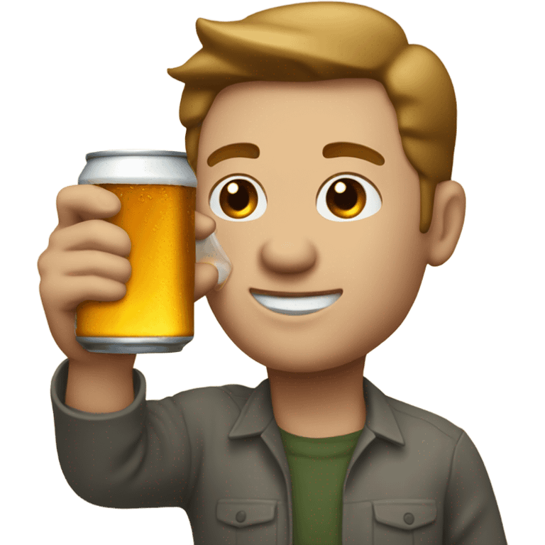 White man drinking beer  emoji