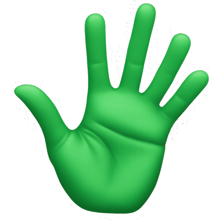 green raised hand and green raised hand emoji