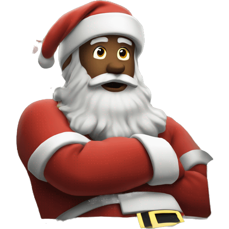 Watching Santa Claus emoji