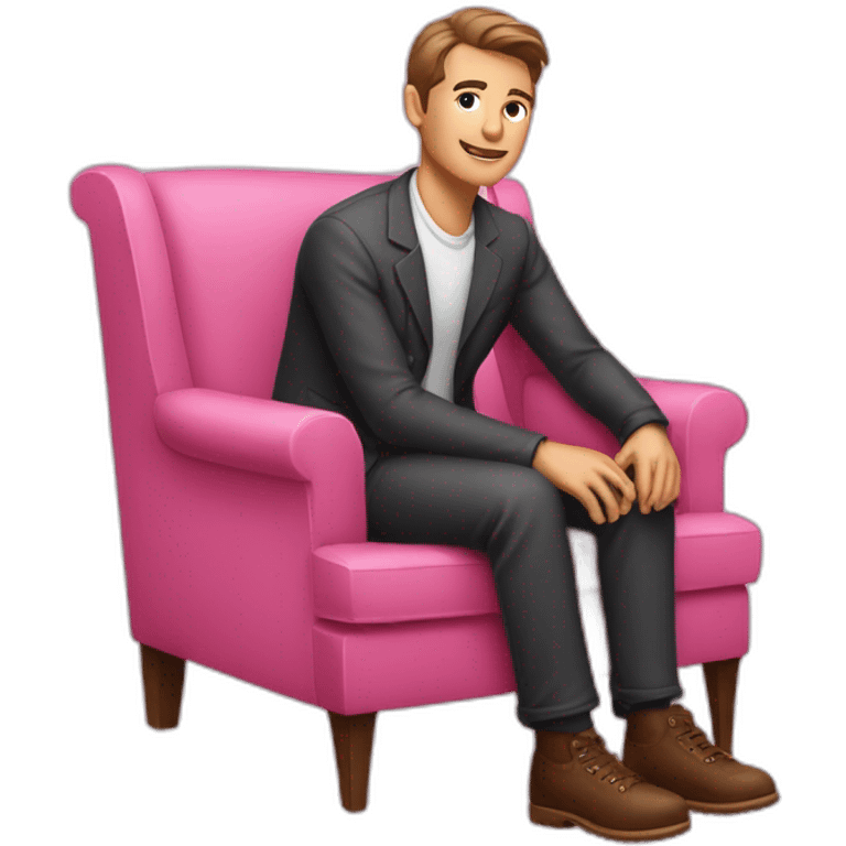 Robert Scott Wilson Scott sitting on pink chair emoji