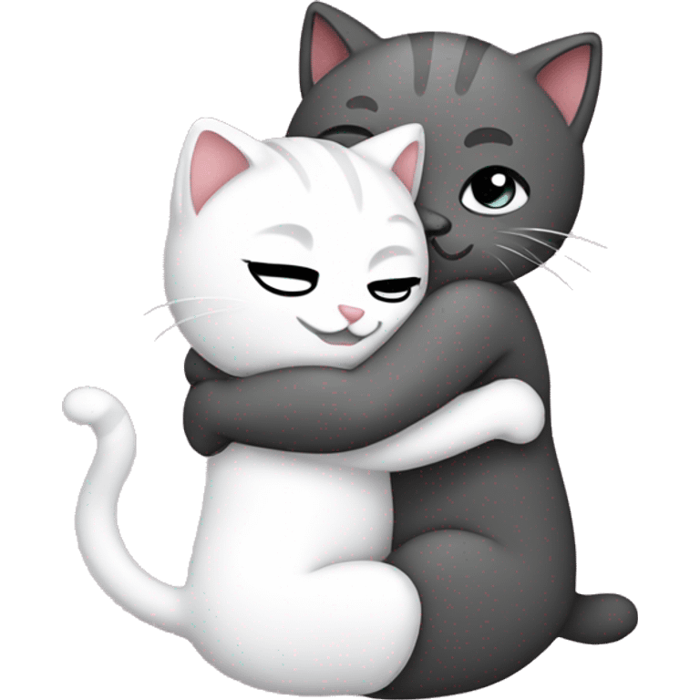 Kitty hug love emoji