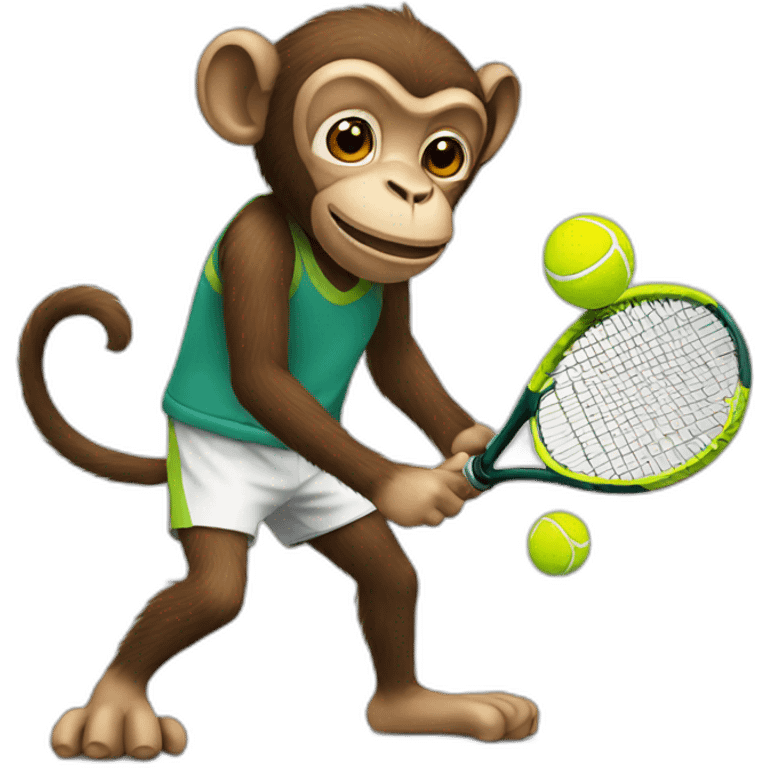 monkey playing tennis emoji