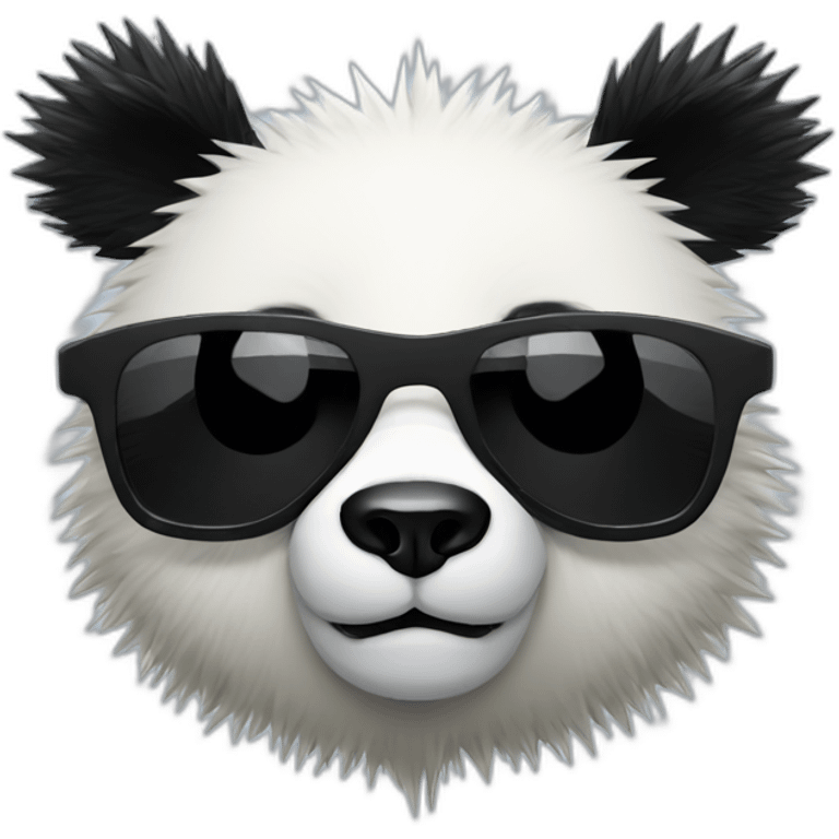 Panda with spiky sunglasses emoji