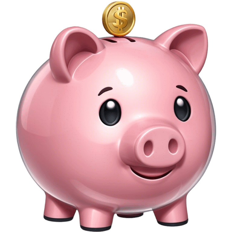 Transparent piggy bank emoji