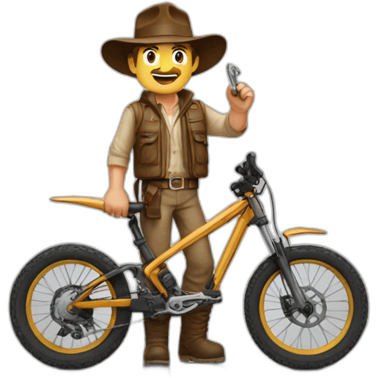 Indiana Jones qui fait du ski alpin emoji