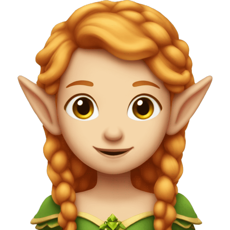 Princess ginger elf girl emoji