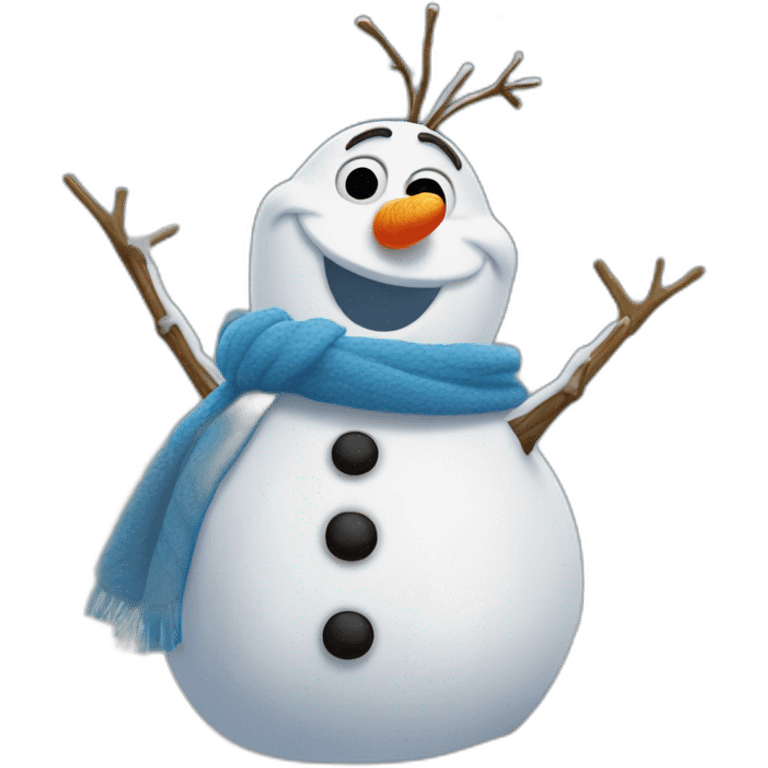 Olaf le bonhomme de neige qui dort emoji