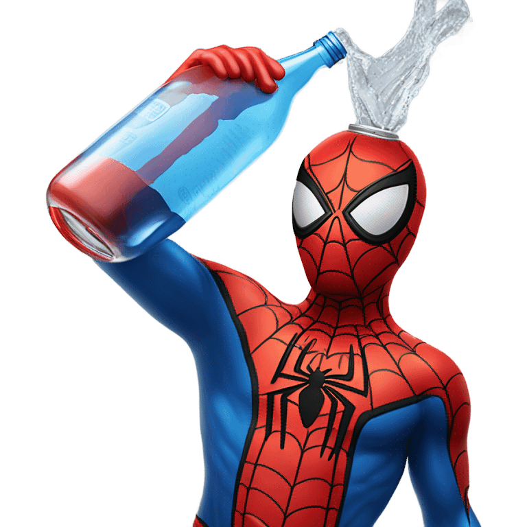 Spider-Man drinking water  emoji