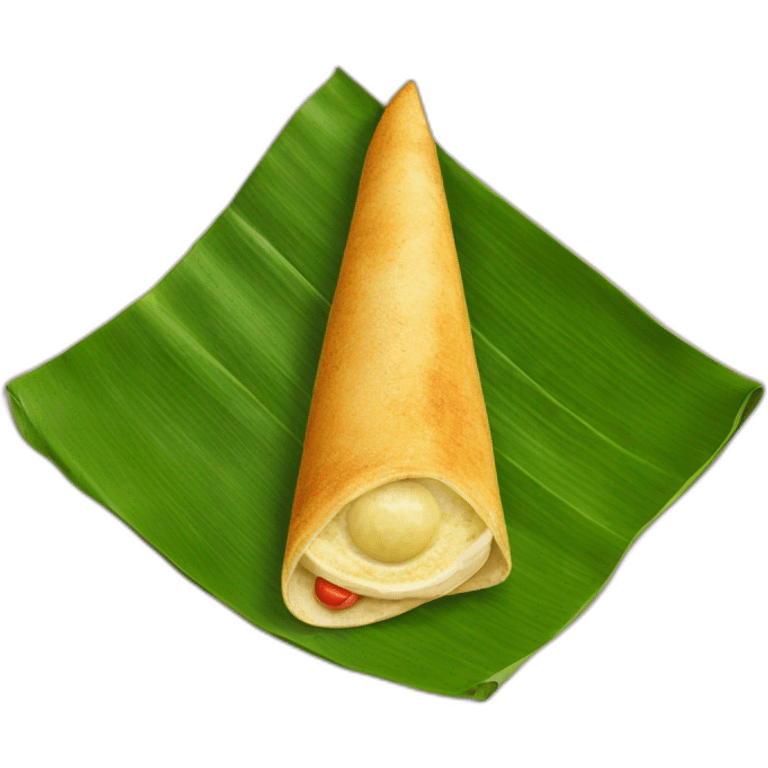 dosa on banana leaf emoji