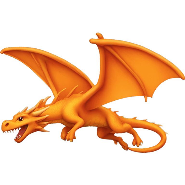  orange dragon flying emoji