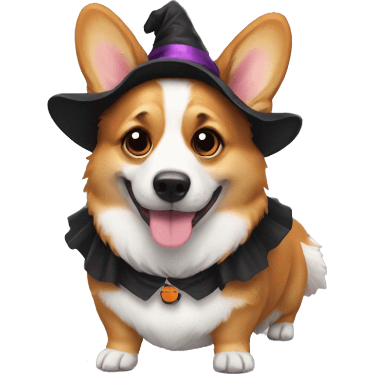 corgi in halloween costume emoji