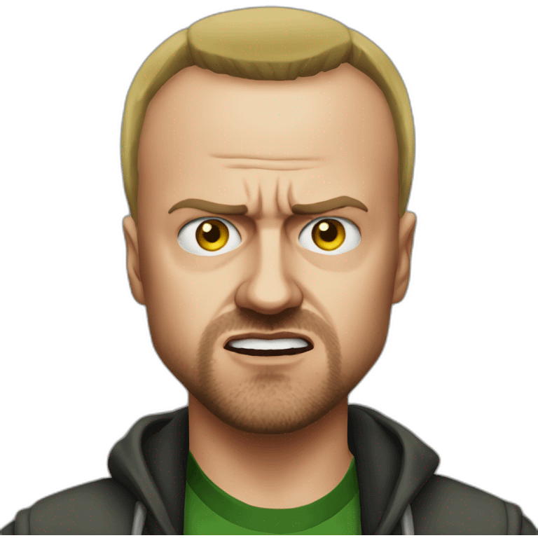 jesse pinkman angry realistic emoji