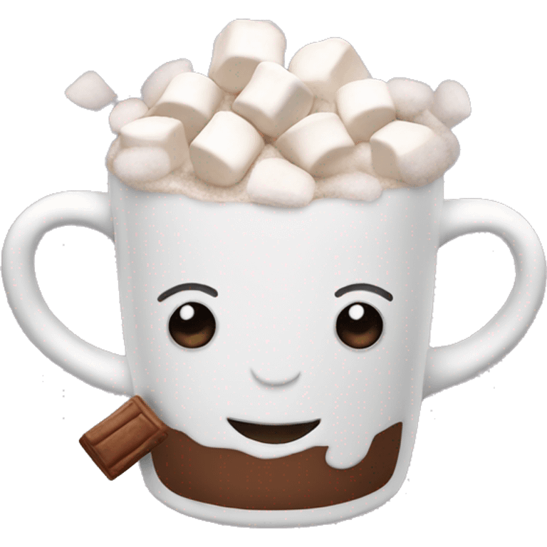 Hot cocoa with marshmallows emoji