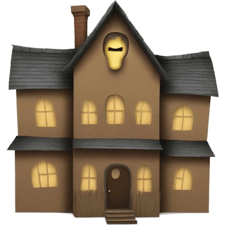 Huge Cardboard haunted house  emoji