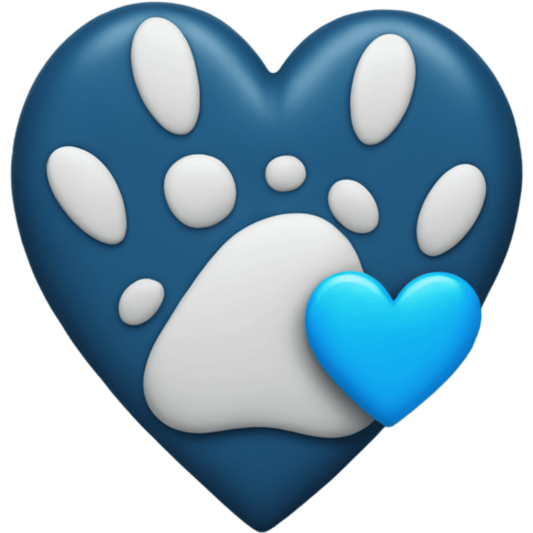 blue heart with paw emoji