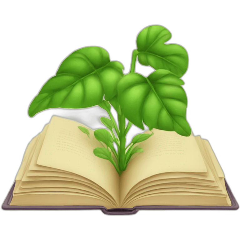 Open book about plants emoji