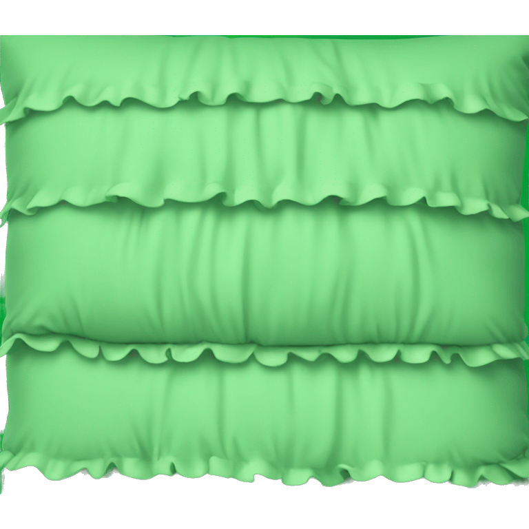 Pillow frills green (no face) emoji