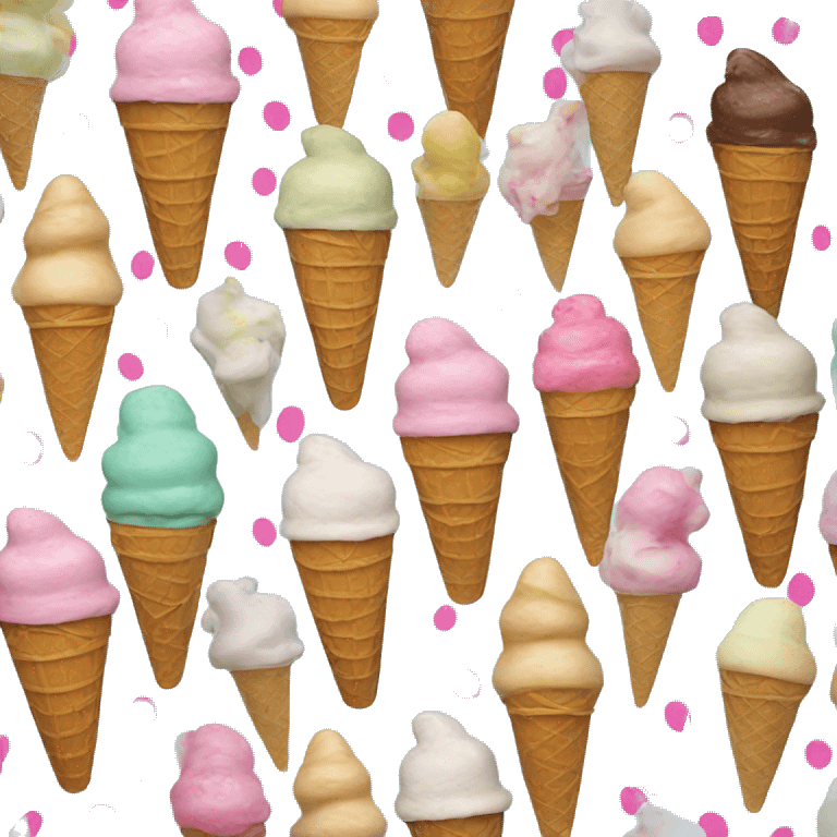 Pretty ice cream cone emoji