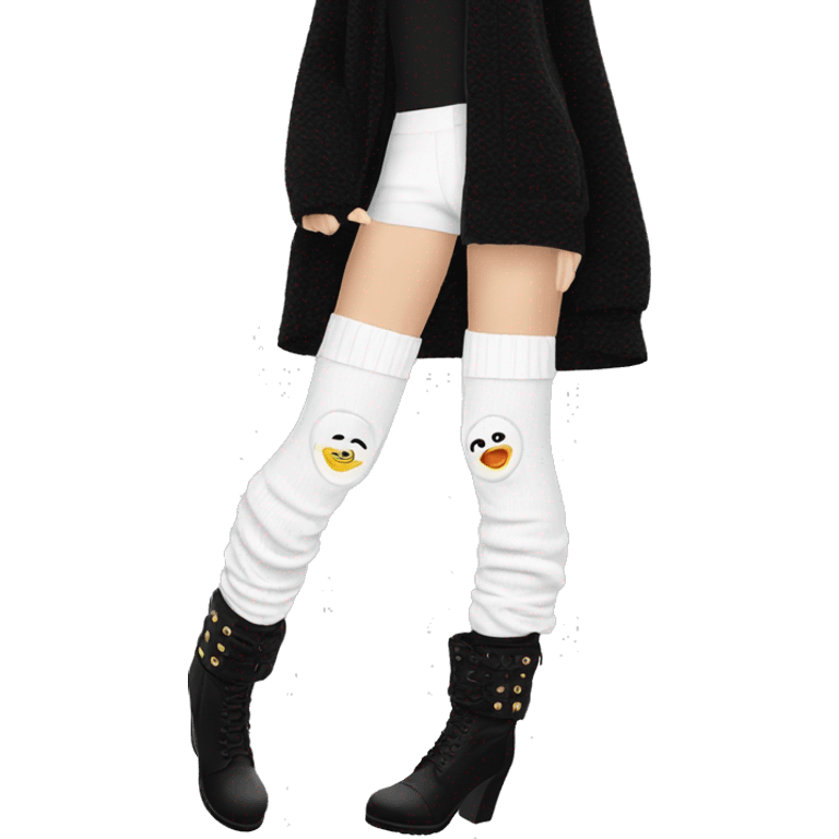 Chanel leg warmers white emoji