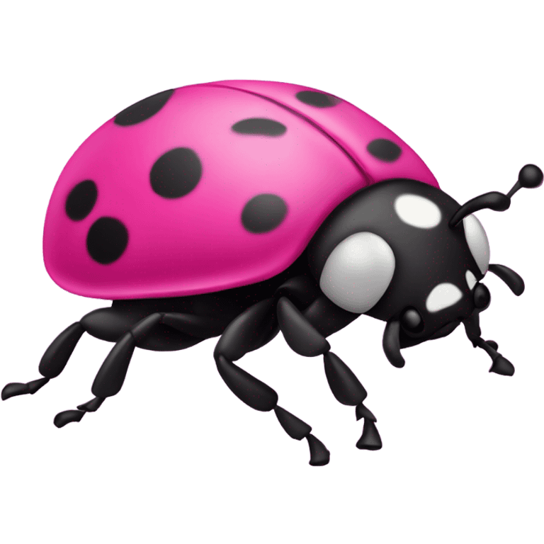 Hot pink ladybug emoji