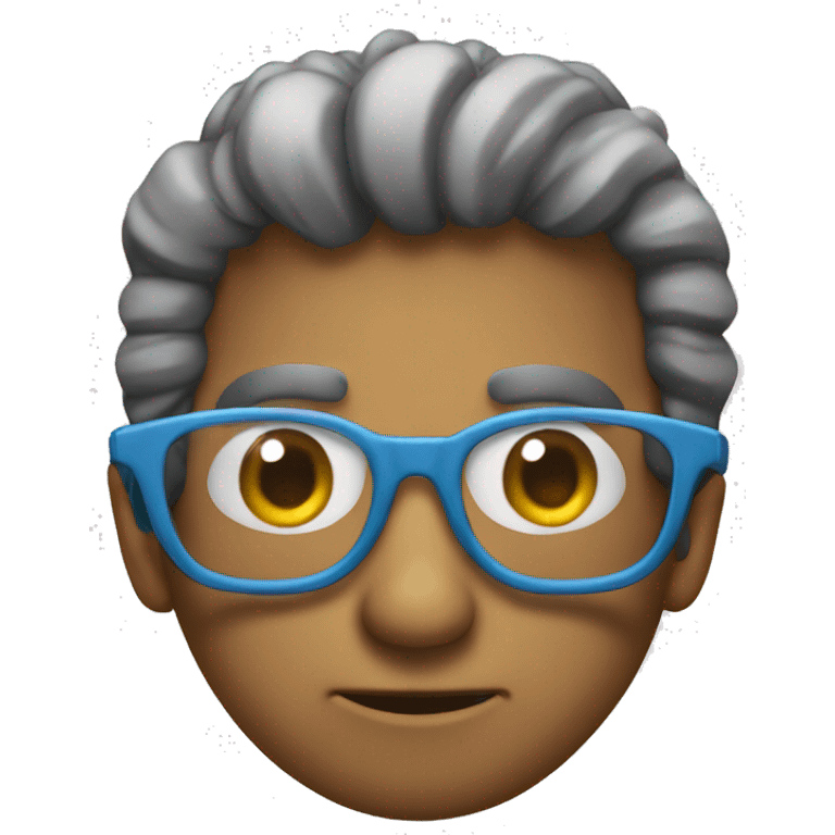 Un gusano con  gafas emoji