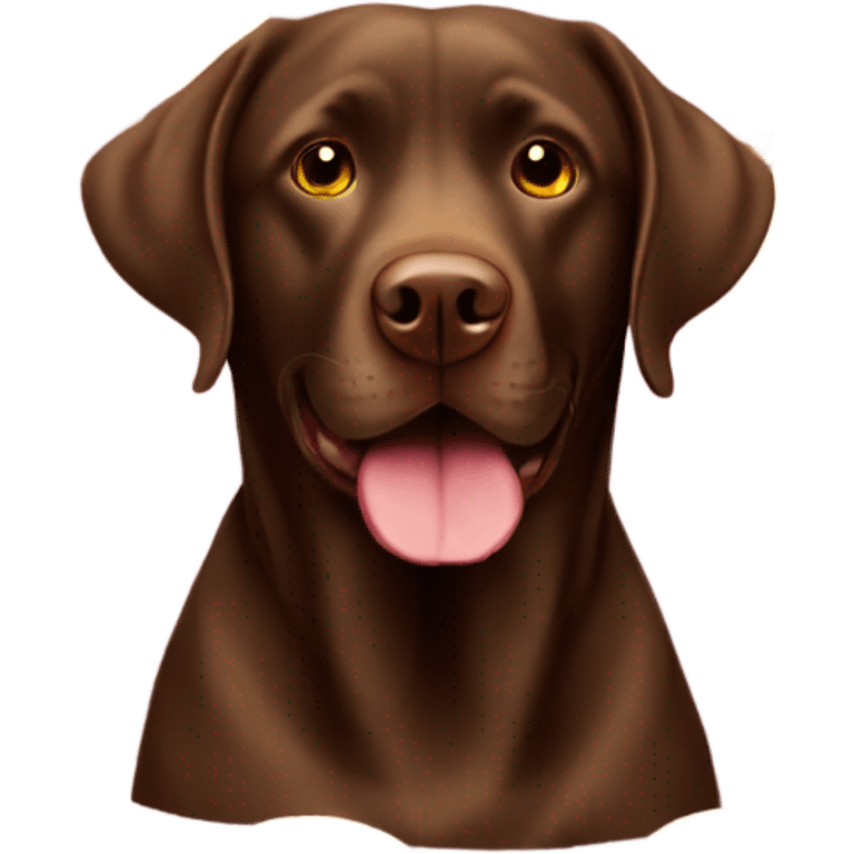 Chocolate lab with a taco  emoji