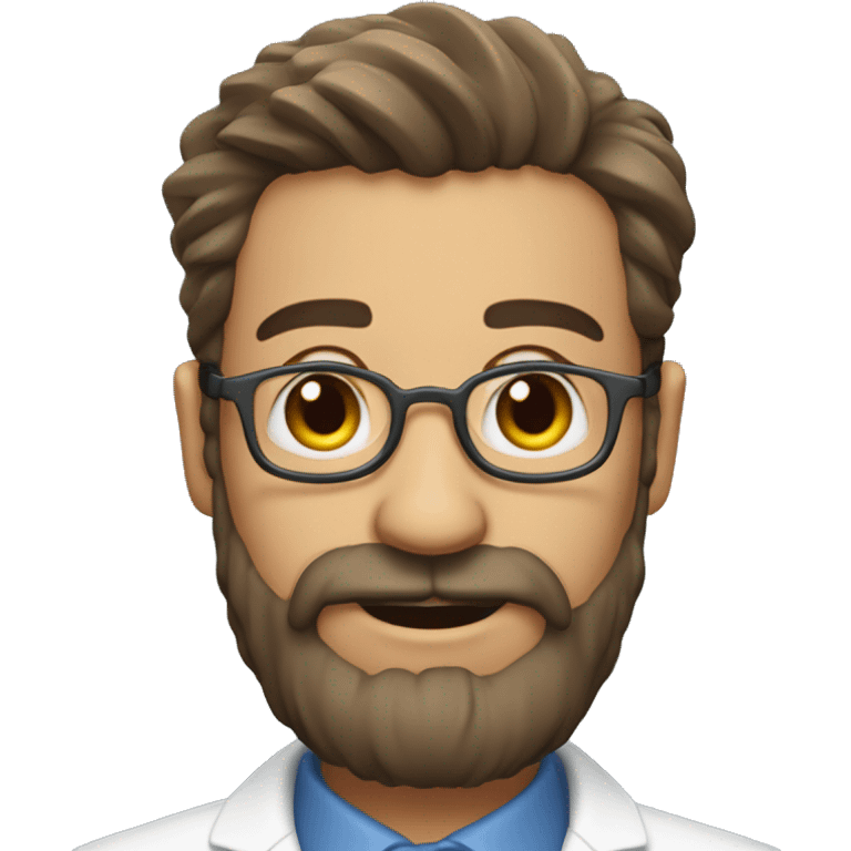 Docteur peau marron, barbu  emoji