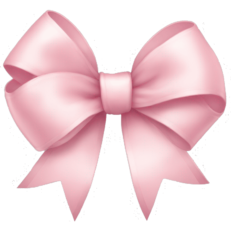 Light pink bow with ribbon detailing  emoji