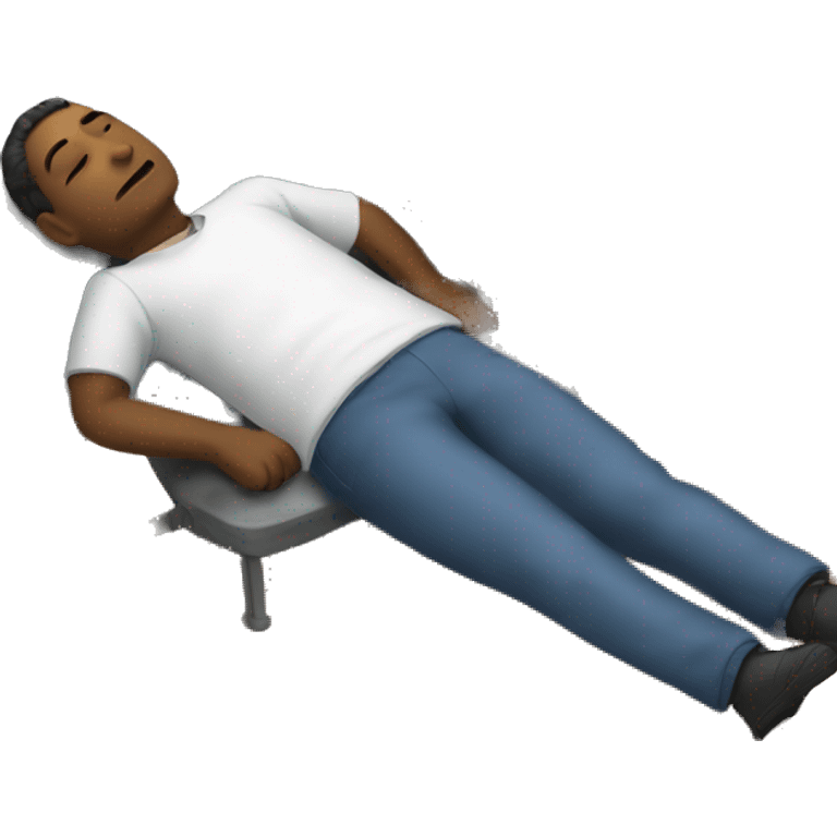 man sleeping at his desk in front of computer emoji