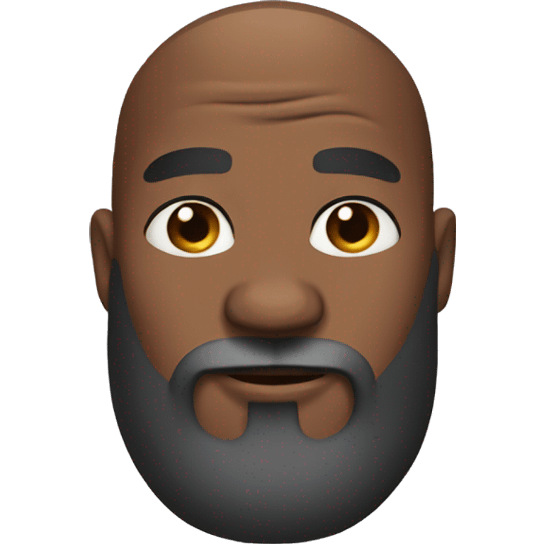 bald black man long beard emoji