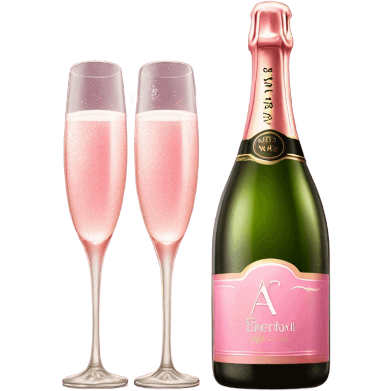 Pink champagne  emoji