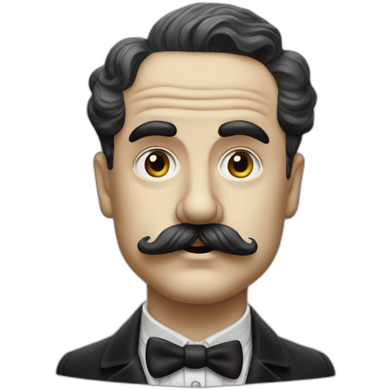 Charlie Chaplin the great dictator face short mustache emoji