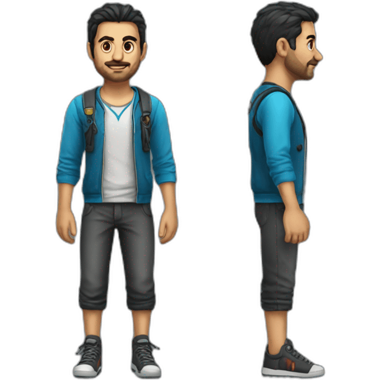 turkish gamer full body emoji