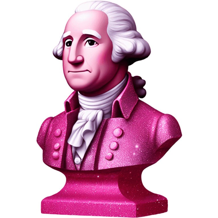 Pink ombre statue of George Washington with glitter  emoji