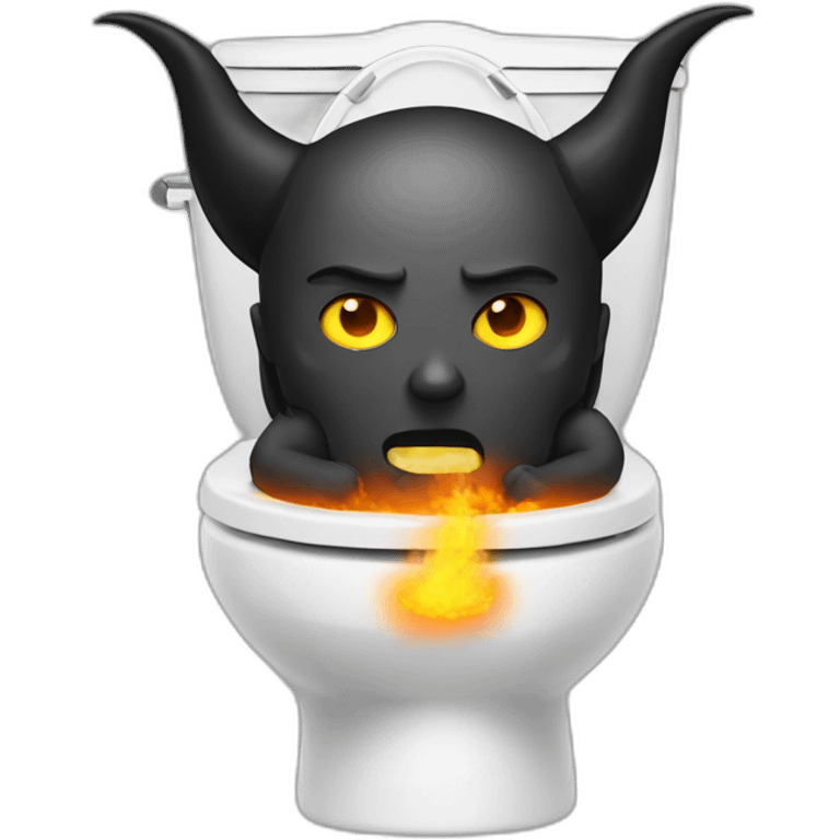 Lucifer on the toilet emoji