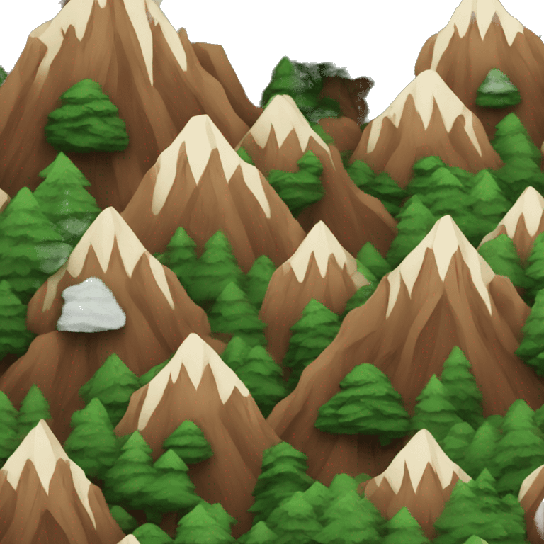 Mountain with redwood trees on it emoji