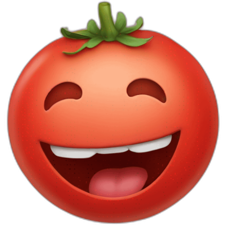 Joyful tomato emoji