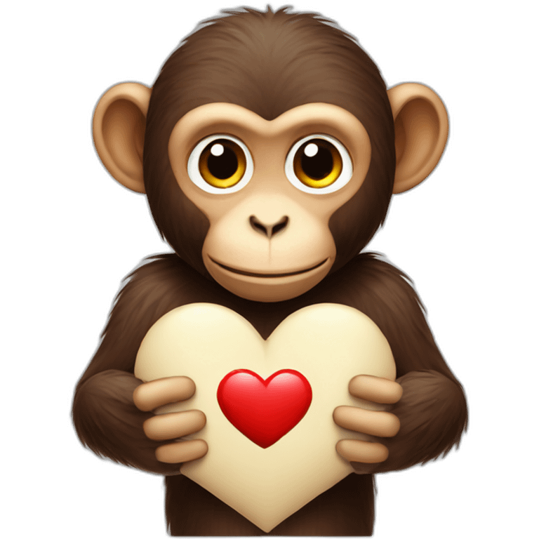 monkey holding heart emoji