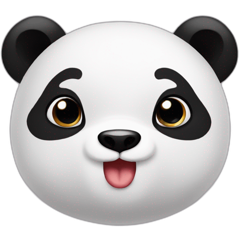 Panda flying kiss emoji