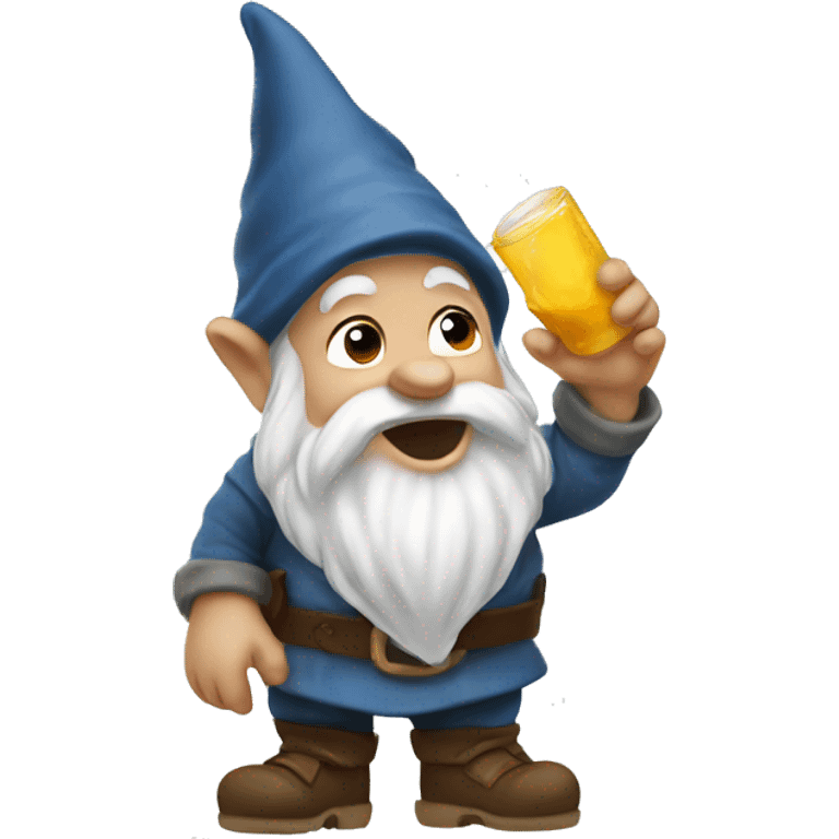 A gnome throwing up emoji