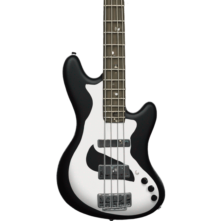 a goth bass guitar emoji