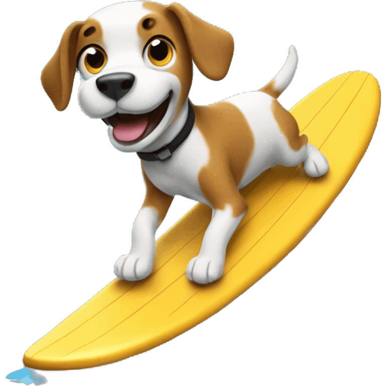 Dog surfing beer  emoji