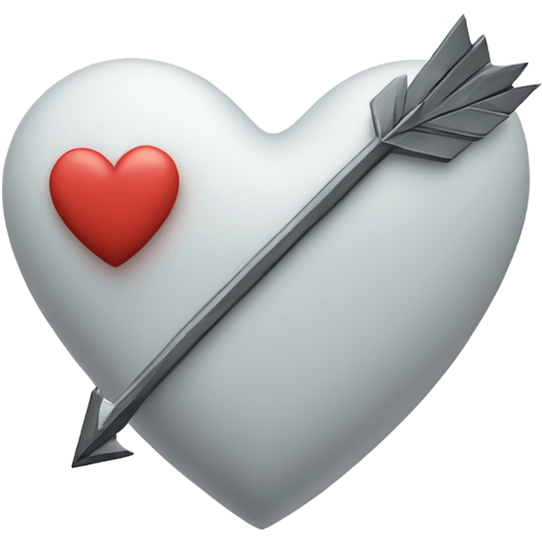 white heart with arrow emoji