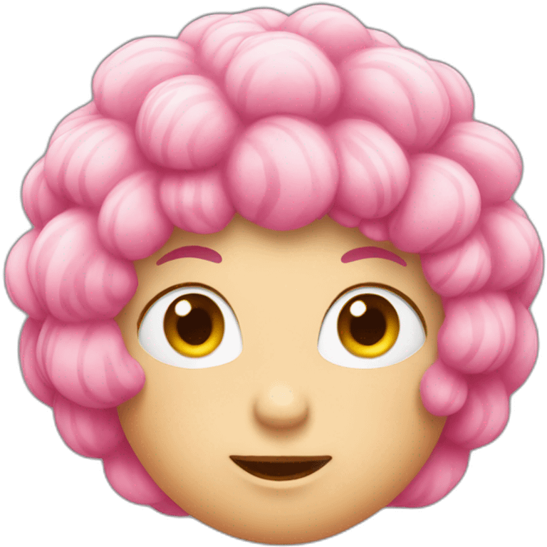 pink hair ball emoji