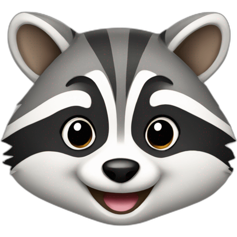 smiling raccoon emoji