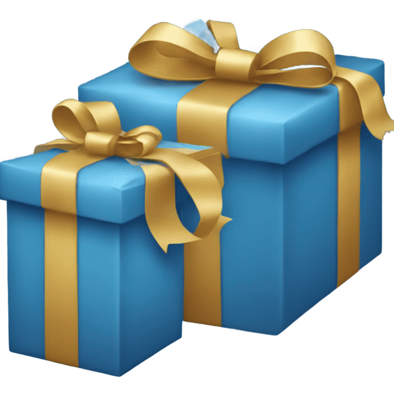 Blue Christmas gift box  emoji