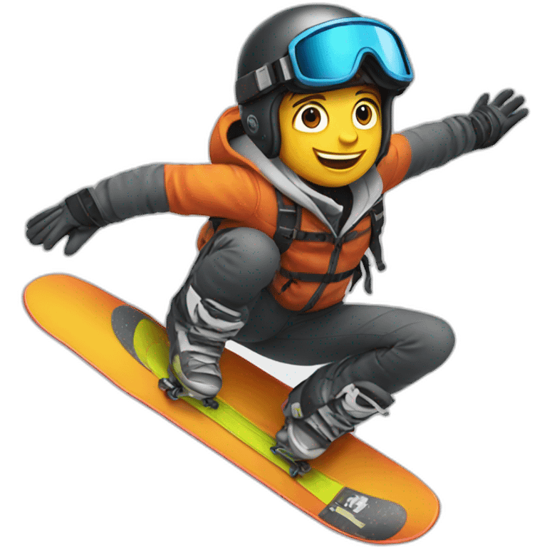 snowboarding rocket emoji